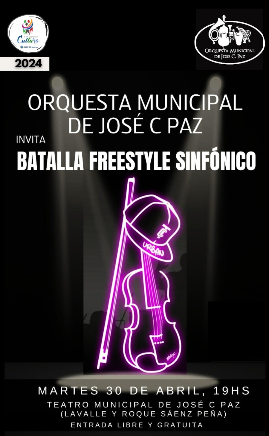 La Orquesta Municipal de José. C. Paz convoca a la Batalla de Freestyle Sinfónico WhatsApp Image 2024 04 24 At 14.26.23 1
